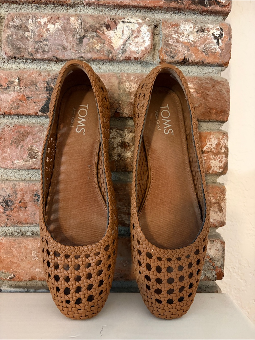 TOMS Briella Brown Woven Flats - Picture 5 of 12